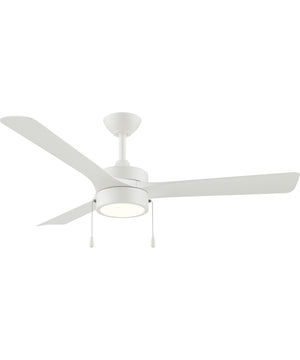 Axion I 52 in. 3-Blade Modern LED Ceiling Fan Matte White
