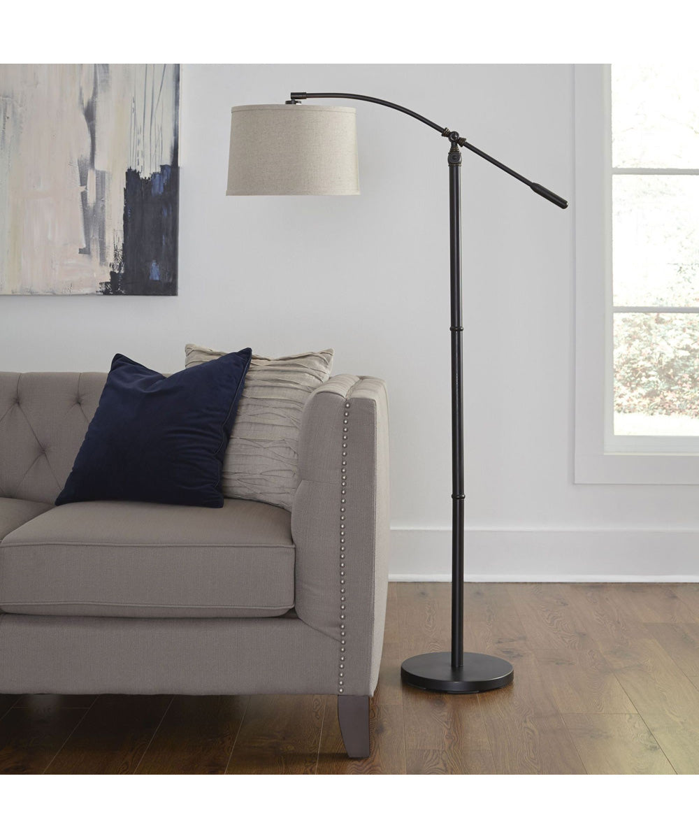 Floor Lamp with Adjustable Arm in Dark Bronze