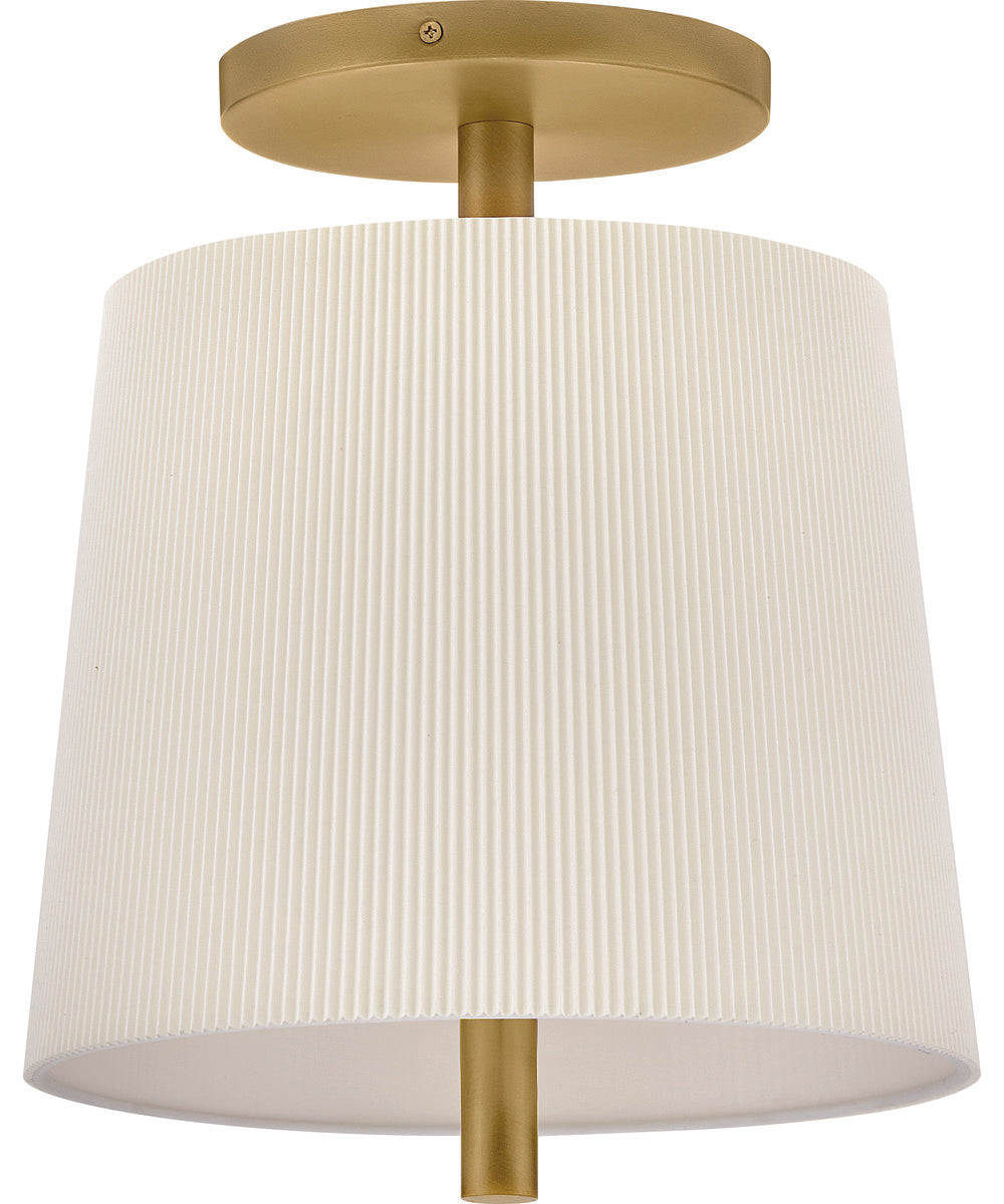 Clive 3-Light Small Semi-Flush Mount in Heritage Brass
