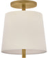 Clive 3-Light Small Semi-Flush Mount in Heritage Brass
