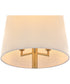 Clive 3-Light Small Semi-Flush Mount in Heritage Brass