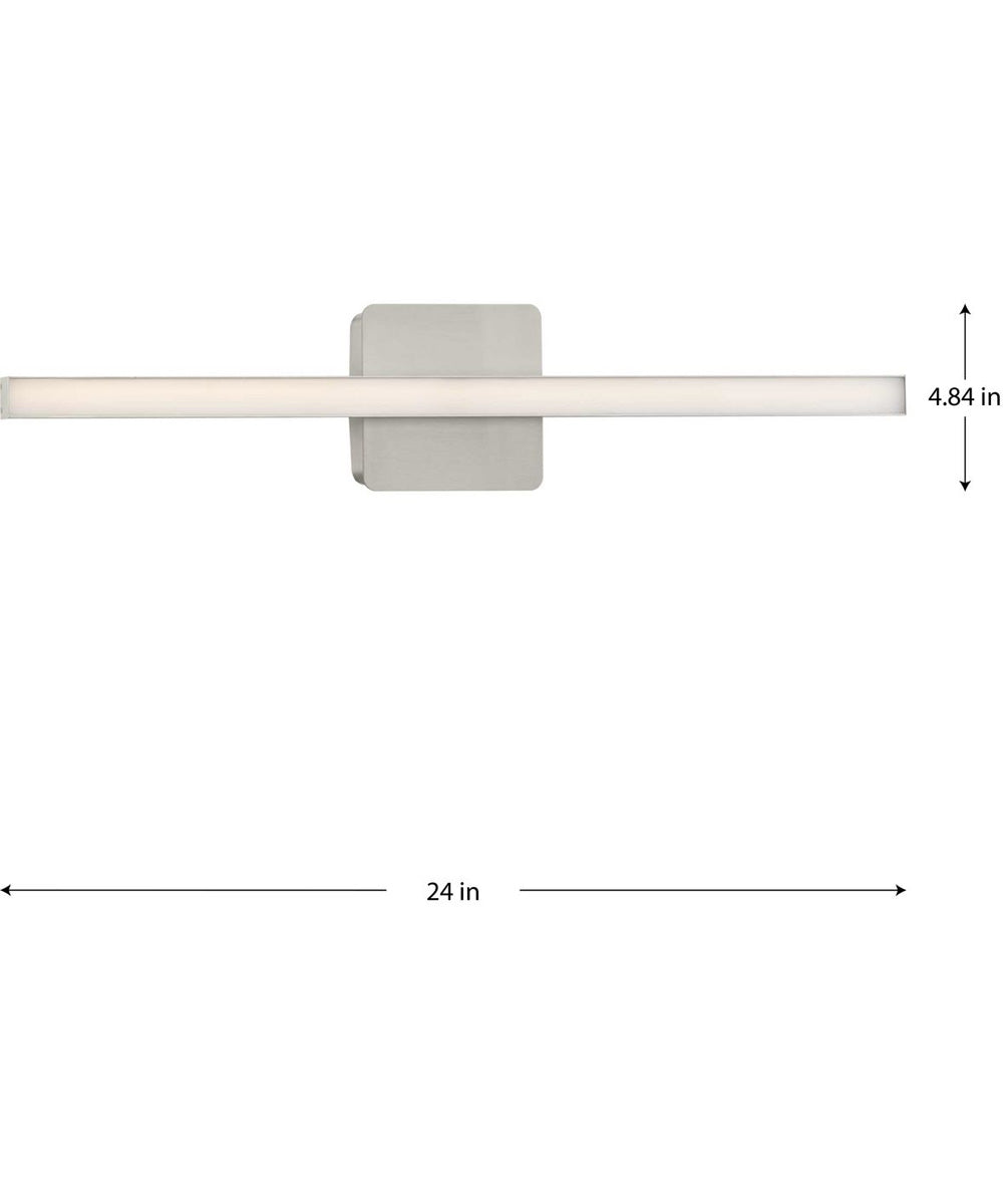 Phase 4 24 in. Medium Modern Integrated 3CCT Integrated LED Linear Vanity Light Brushed Nickel