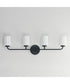 Durham 4-Light Bath Vanity Black