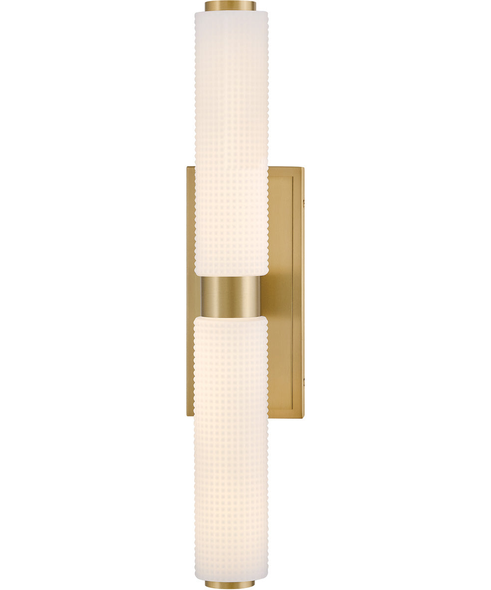 Lottie LED-Light Medium LED Vanity in Lacquered Brass