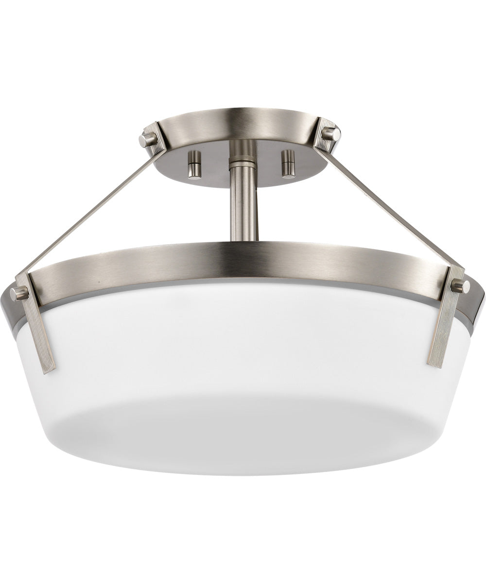 Rowen 3-Light Close-to-Ceiling Brushed Nickel