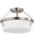 Rowen 3-Light Close-to-Ceiling Brushed Nickel