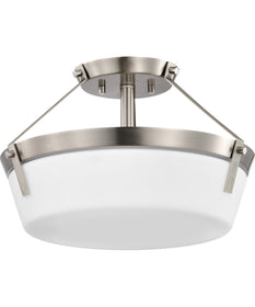 Rowen 3-Light Close-to-Ceiling Brushed Nickel