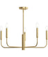 Reines 5-Light Medium Chandelier Brushed Gold