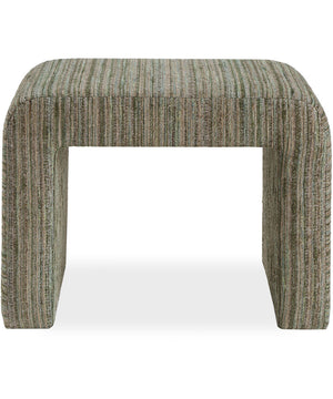Waterfall Bench with Textured Green Upholstery