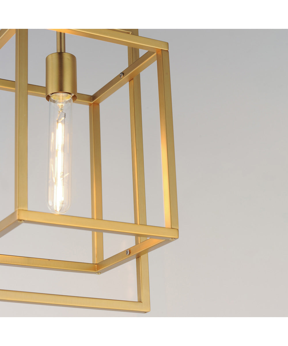 Gridline Single Pendant Natural Aged Brass