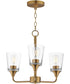 Hudson 3-Light Chandelier Natural Aged Brass