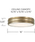 Vale 1-Light Flush Aged Brass