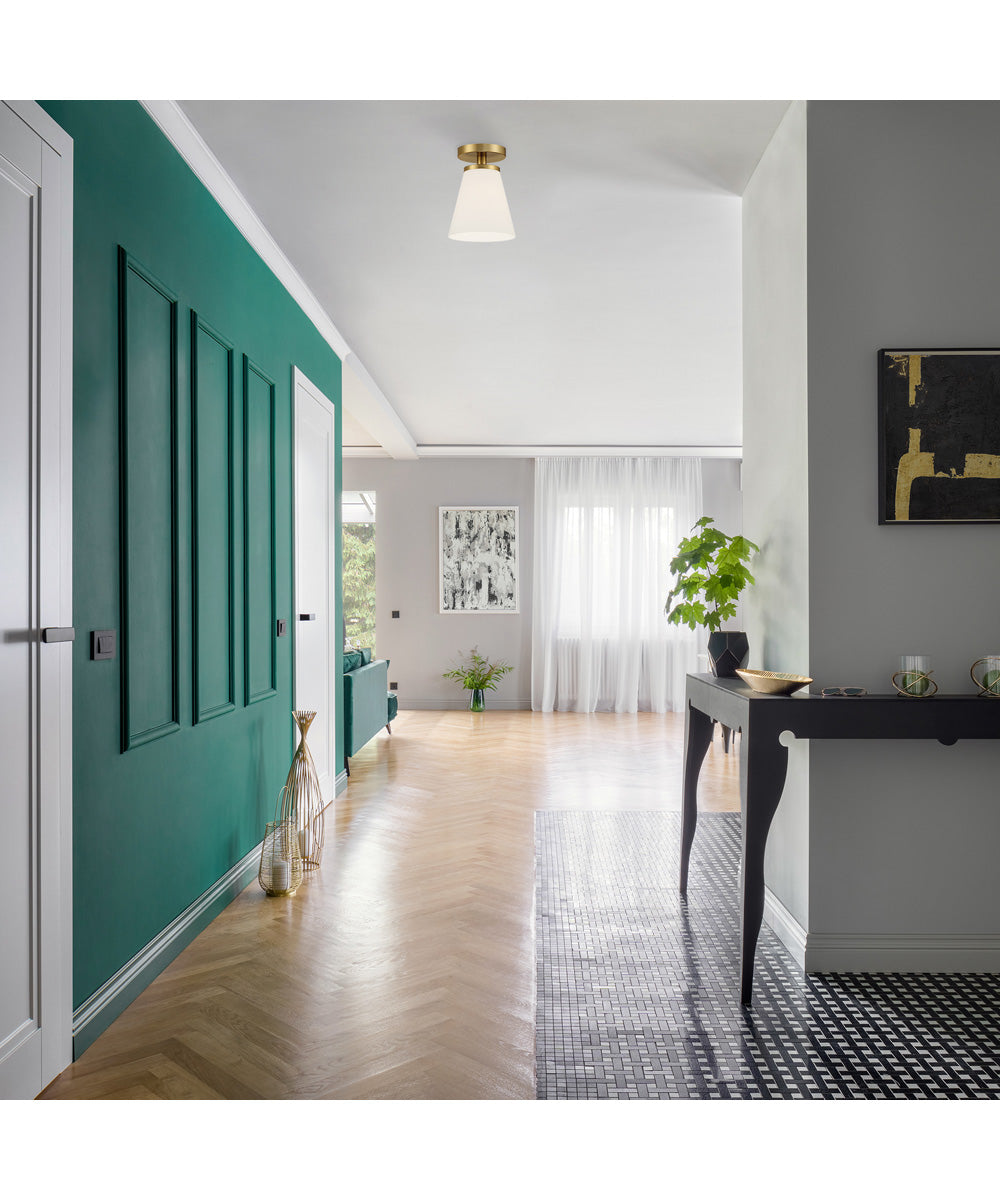 Palmyra 1 Light Semi Flush Brushed Gold