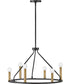 Lazlo 6-Light Medium Single Tier Chandelier in Black