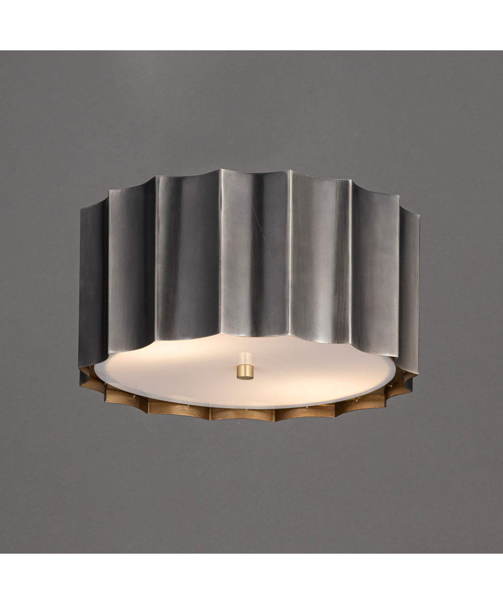 Allegra Flush Mount Gunmetal / Gold