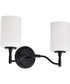 Liam 2-Light Vanity & Wall Matte Black