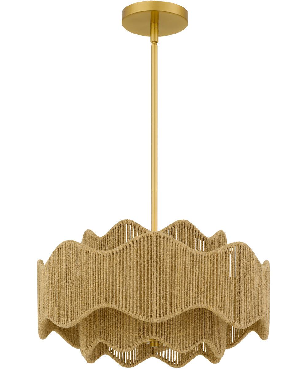 Evander 3-light Pendant Brushed Gold