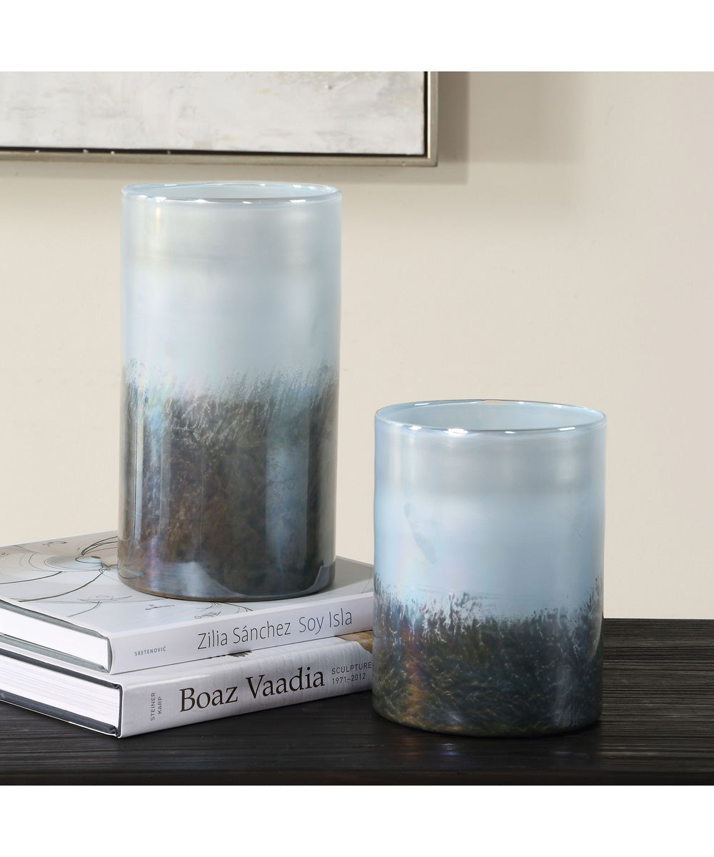 Midnight Mist Cylindrical Vases Set of 2
