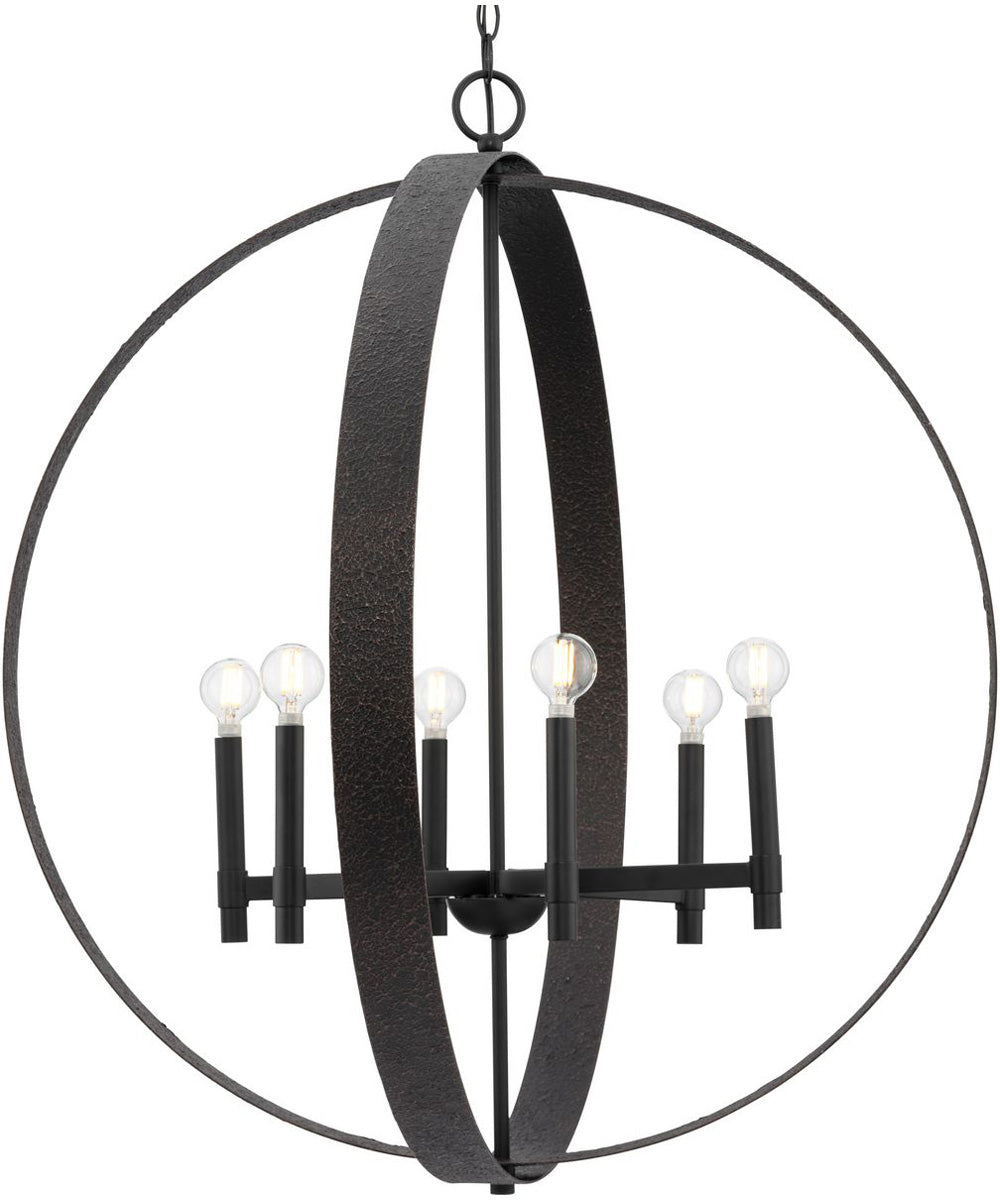 Allegheny 6-Light Pendant Matte Black