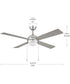Tavo 52-in. 4-Blade LED Modern Ceiling Fan Brushed Nickel