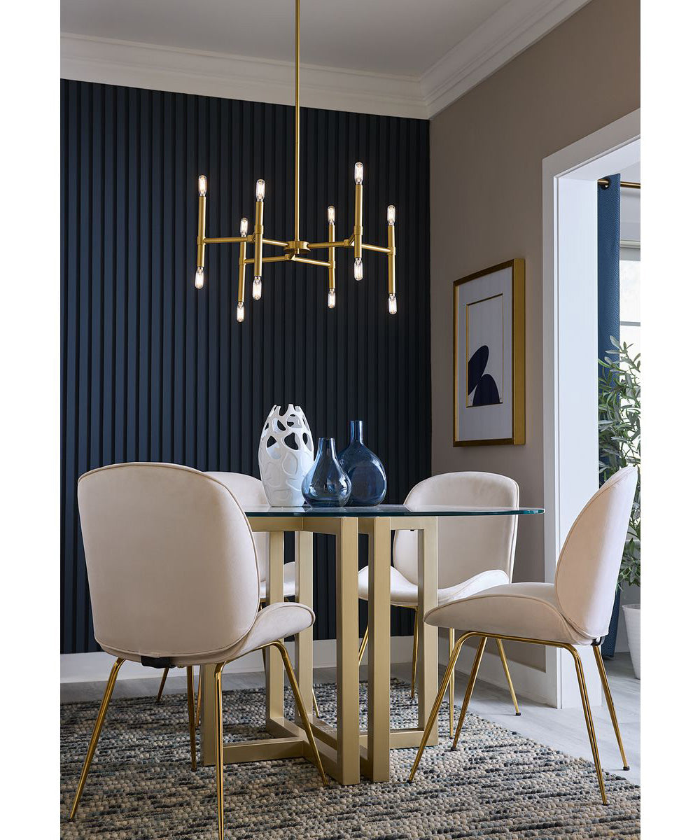 Arya 12-Light Chandelier Brushed Gold