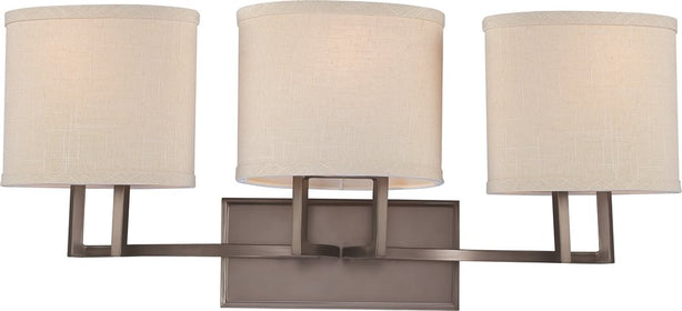 27"W Gemini 3-Light Vanity & Wall Hazel Bronze