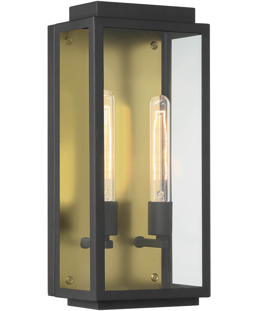 Twilight 2 Light Wall Lantern Black