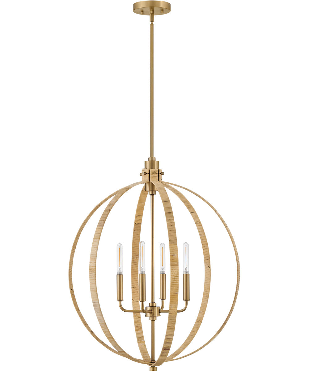 Fallon 4-Light Medium Orb in Lacquered Brass