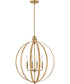 Fallon 4-Light Medium Orb in Lacquered Brass