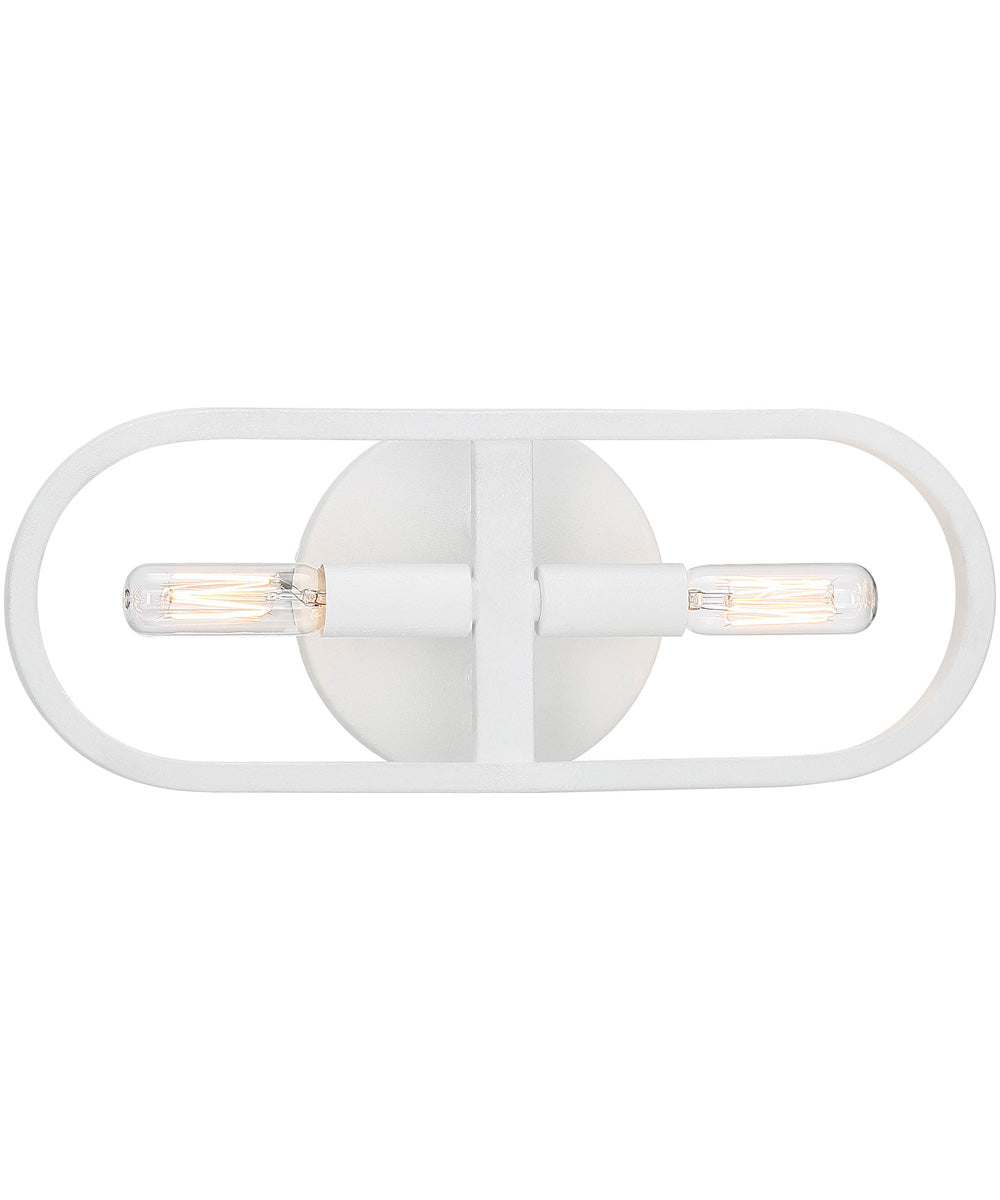 Carousel 2 Light Wall Sconce Matte White