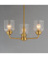 Acadia 3-Light Semi-Flush Mount/Chandelier Natural Aged Brass