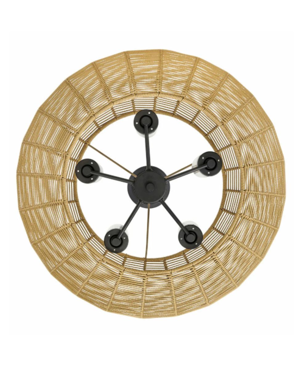 Luca 5-Light Medium Single Tier Chandelier 12v in Black