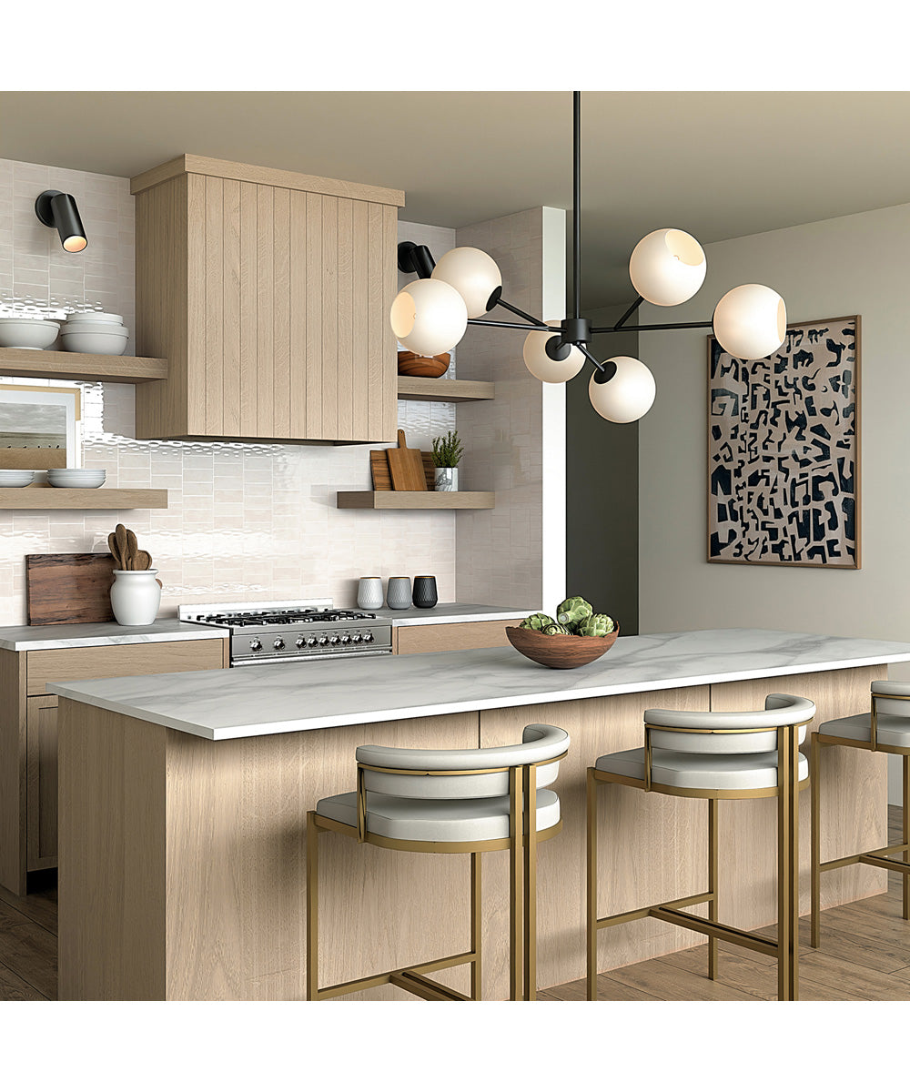 Atlas 6-Light Chandelier Matte Black