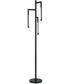 Floor Lamp in Sleek Black with 3 LED arms