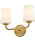 Kline 2-Light Small Two Light Vanity in Lacquered Brass