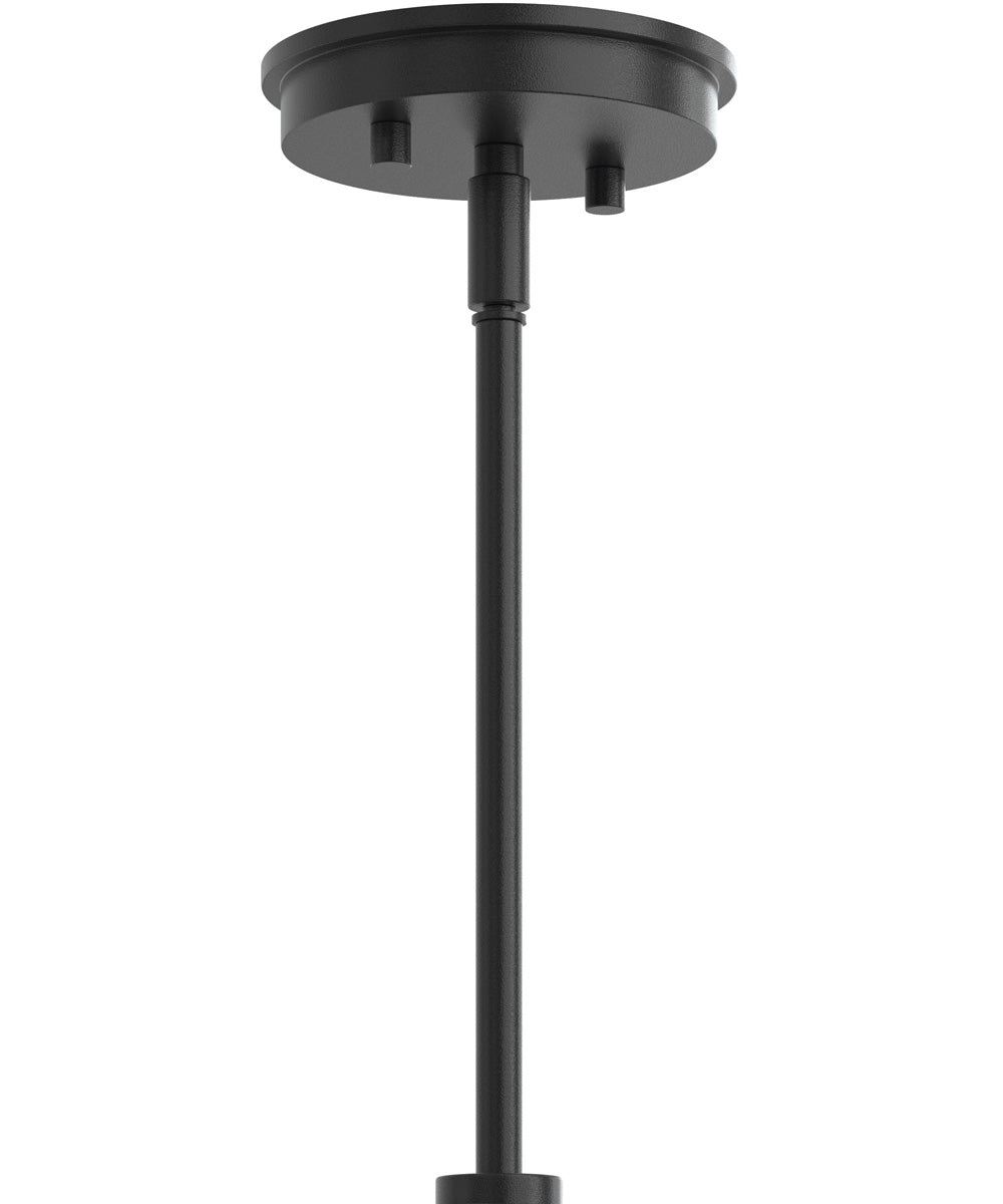 Reines 1-Light Pendant with Opal Glass Shade Matte Black