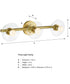 Litto 3 Light Vanity Brushed Gold