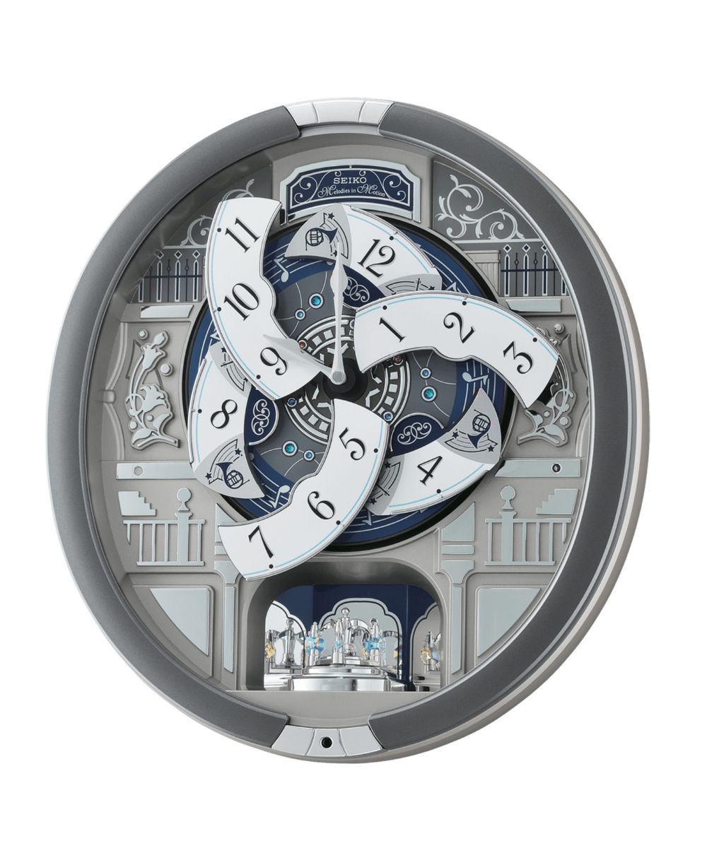 16"H Melodies in Motion Clock  with 18 Hi Fi Melodies  Rotating Pendulum