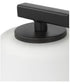 Vertex 3-Light Etched White Convertible Chandelier Matte Black