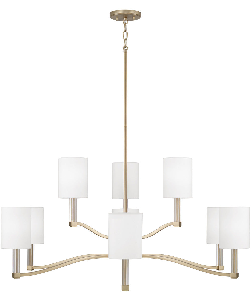 Ingrid 9-Light Chandelier Matte Brass