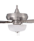 EOS 2 Light Frosted White Bowl 52" Ceiling Fan 2-Light Fan Brushed Polished Nickel