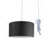 14"W 2 Light Swag Plug-In Pendant  Granite Gray with Diffuser White Cord