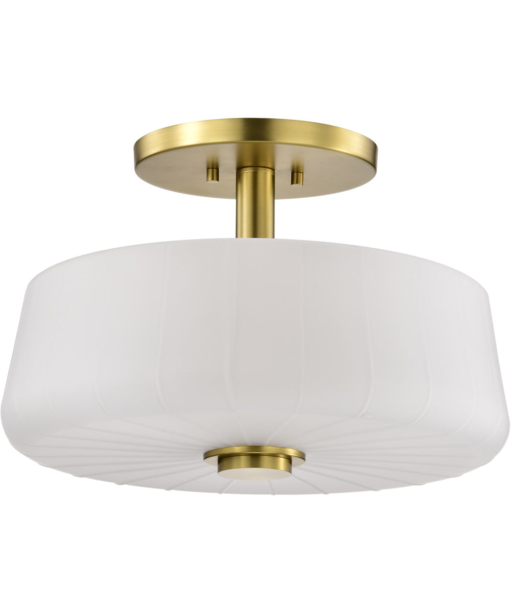 Lune 3-Light Close-to-Ceiling Vintage Brass