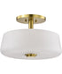 Lune 3-Light Close-to-Ceiling Vintage Brass