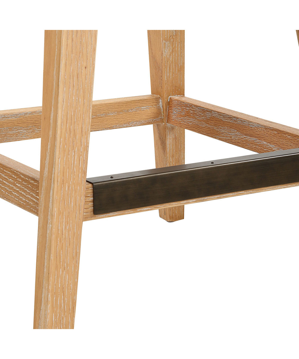 Klismos Off-White Fabric Counter Stool
