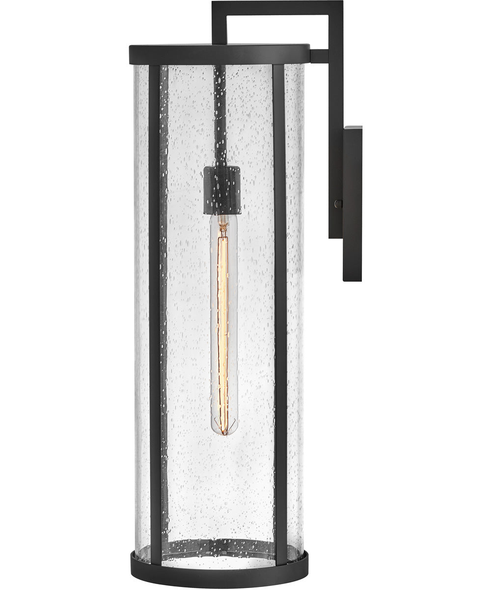 Alfie 1-Light Large Wall Mount Lantern in Black
