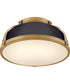 Barton 3-Light Medium Flush Mount in Black