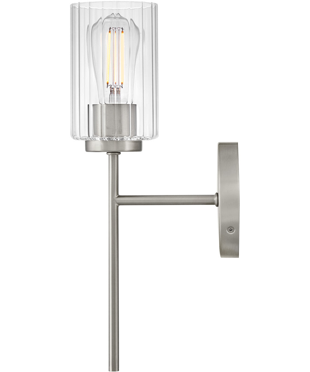 Leta 1-Light Medium Single Light Sconce in Brushed Nickel