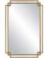 22x34" Wall Mirror in Brushed Gold with Subtle Silver