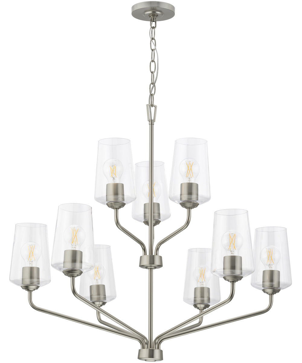 Celino 9-Light Chandelier Brushed Nickel